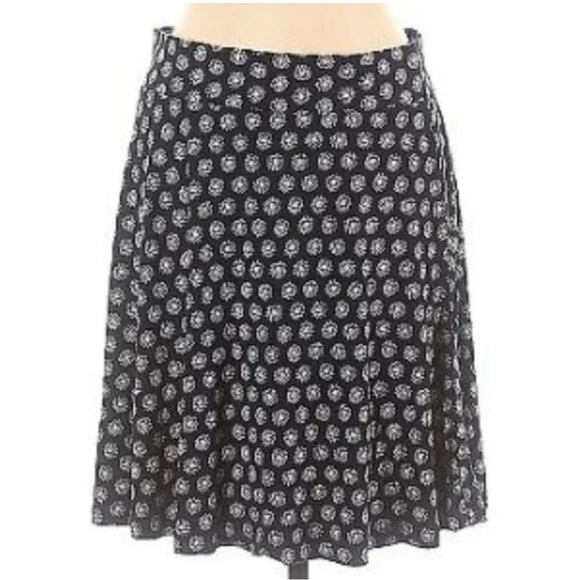 Ann Taylor‎ Navy & Cream Floral Print Skirt Size Small - Picture 1 of 4